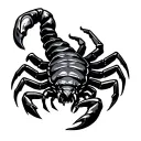 scorpion 3d style along tattoo design idea