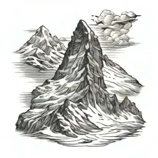 matterhorn mountain tattoo design idea