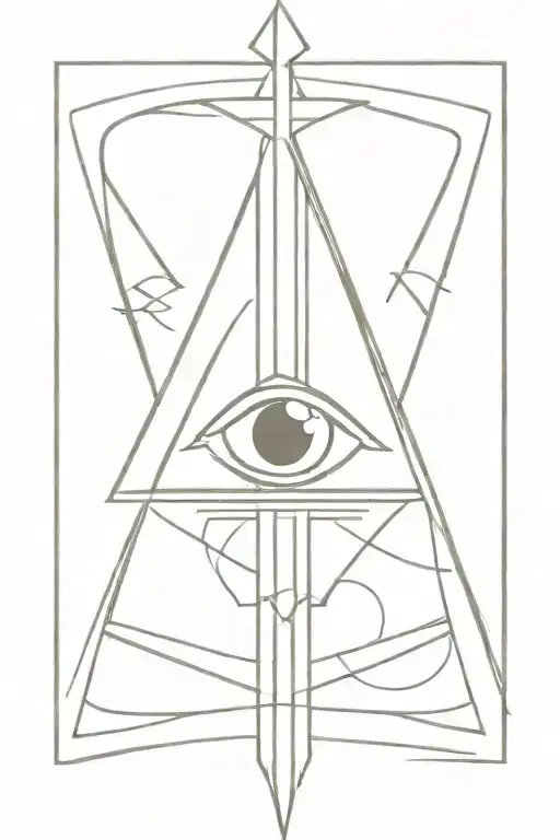 ankh symbol with eye tattoo design idea