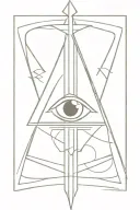 ankh symbol with eye tattoo design idea