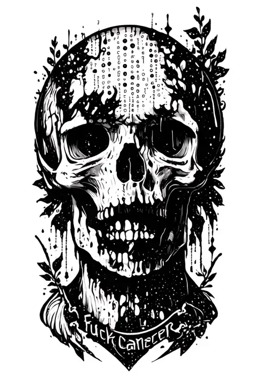 morse code "fuck cancer" tattoo design idea