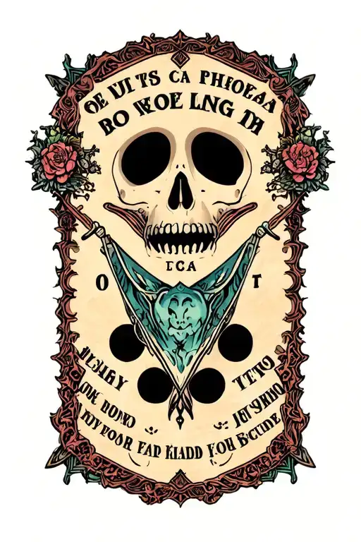 Ouija Board tattoo design idea