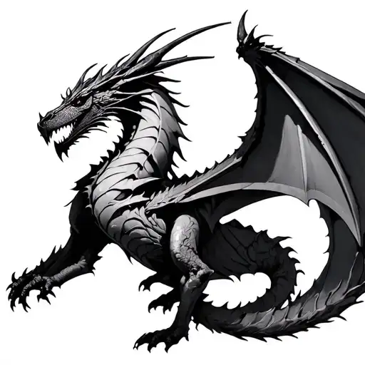 Bahamut final fantasy tattoo design idea