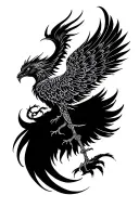 Warrior Phoenix tattoo design idea