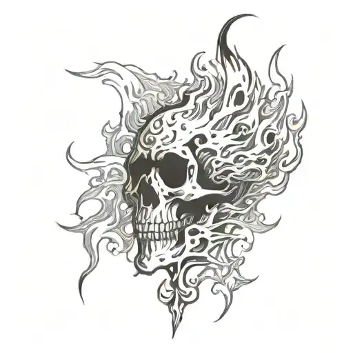 Artwork of the band In Flames from an album Sounds of a Playground Fading tattoo design idea