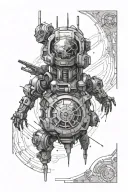 dead space station tattoo design idea