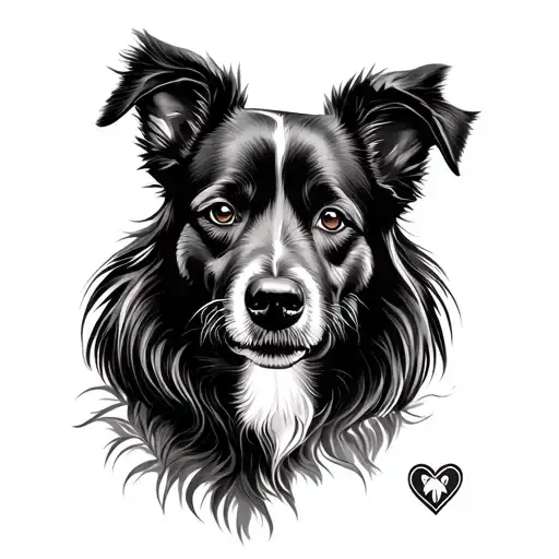 Memorial Dog tattoo design idea