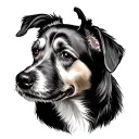 Memorial Dog tattoo design idea
