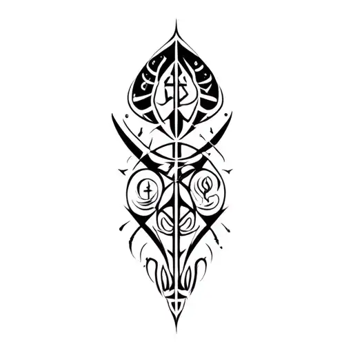 scadinavian, nordic runes and bindrunes, full sleeve tattoo design tattoo design idea