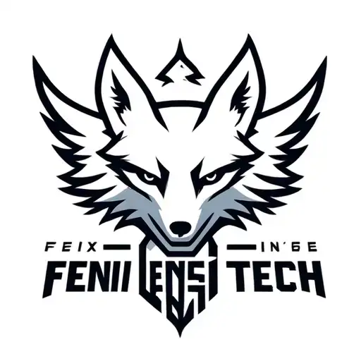"Fenix Defense Tech" Military Style Fox Head with Phoenix Body with strength logo tattoo design idea