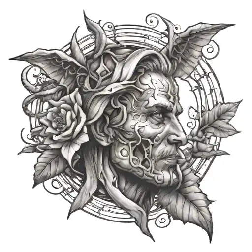Overall ideaThe tattoo will represent an initiatory journey, an allegory of the stages of life and initiatory trials. tattoo design idea