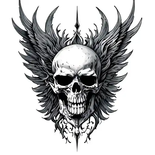 metal music album tattoo design idea