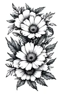 Tattoo representing the birth months June July may September December birth flowers stencil  tattoo design idea
