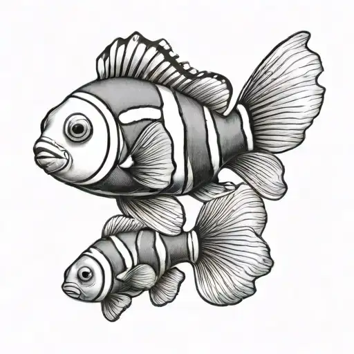 Clownfish tattoo design idea