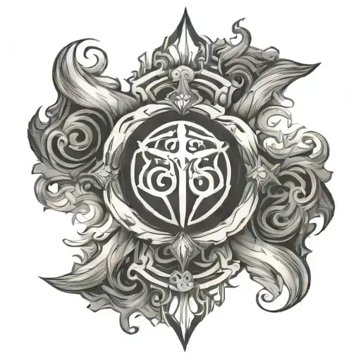 social anxiety fighter symbol tattoo design idea