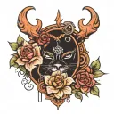 submissive slave tattoo design idea