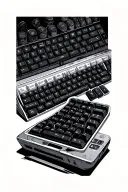 Very clear and clean computer keyboard tattoo design idea