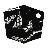 boat 18th century tattoo design idea