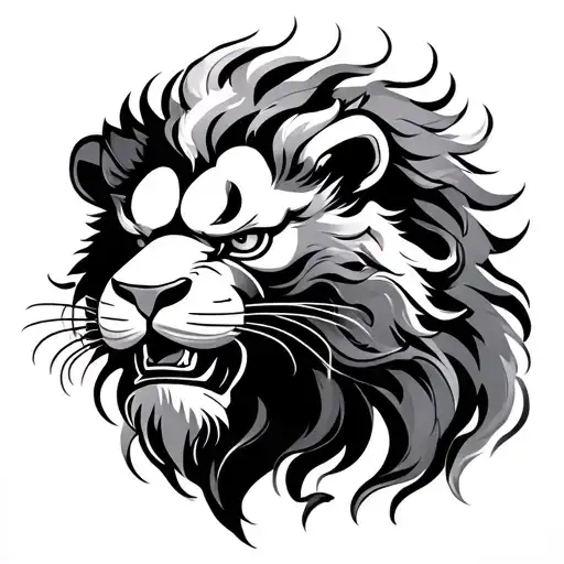 Chinese Lion tattoo design idea