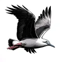 albatross bird flying tattoo design idea
