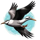 albatross bird flying tattoo design idea