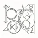 nordic god and viking runes  tattoo design idea