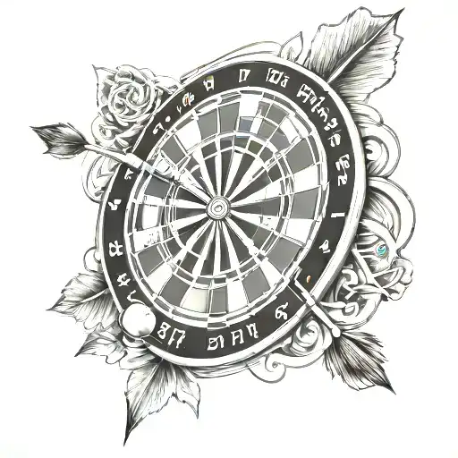 darts themed tattoo tattoo design idea