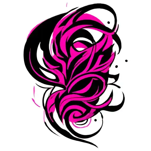 Filler Smoke pink tattoo design idea