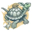 tortoise winning the race against the hare tattoo design idea