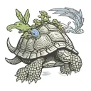 tortoise winning the race against the hare tattoo design idea