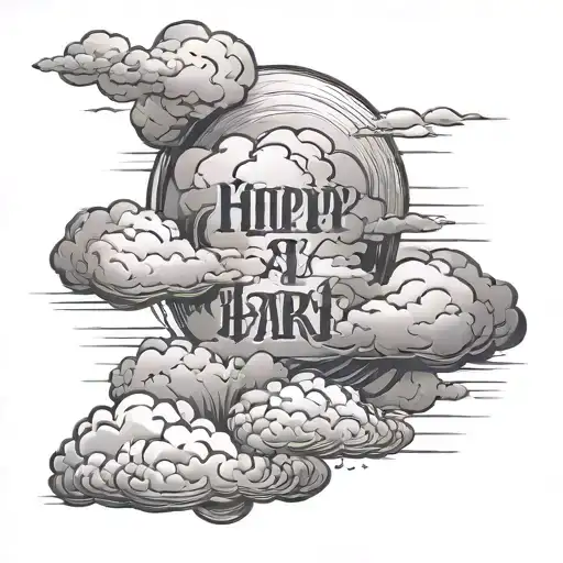 philippians 4:13 with clouds tattoo design idea