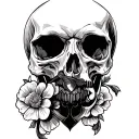 irish skulls sleeve tattoo design idea