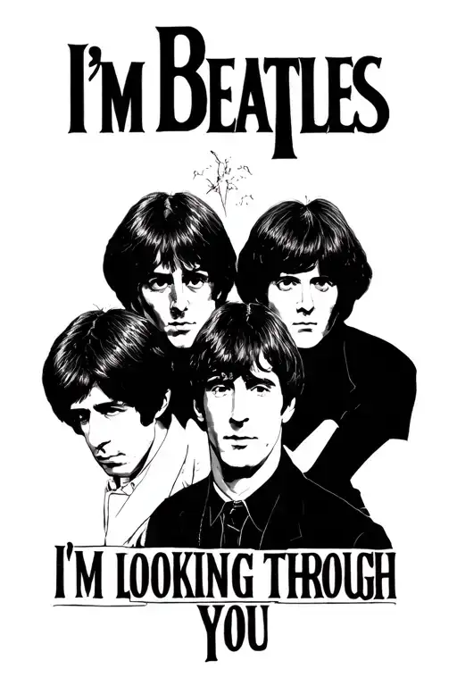the beatles i'm looking through you tattoo design idea