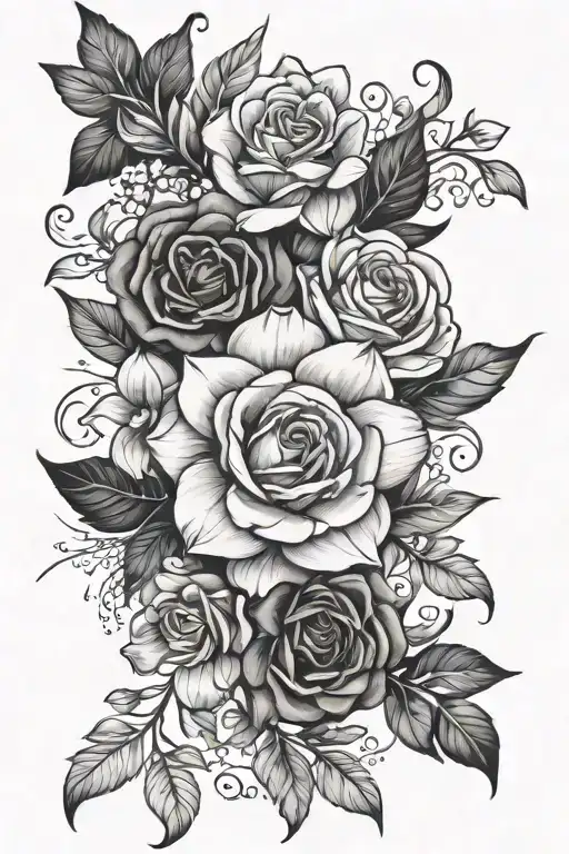 January March May August birthflows tattoo design idea