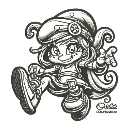 Smurfette tattoo design idea