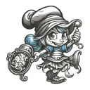 Smurfette tattoo design idea