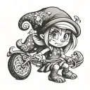 Smurfette tattoo design idea