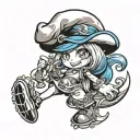 Smurfette tattoo design idea