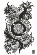 surya deva symbol tattoo design idea