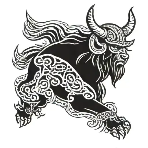 traditional Viking tattoo with Nordic patterns tattoo design idea