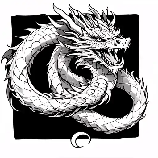 Dragon Wrapped Around Arm tattoo design idea