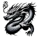 Dragon Wrapped Around Arm tattoo design idea