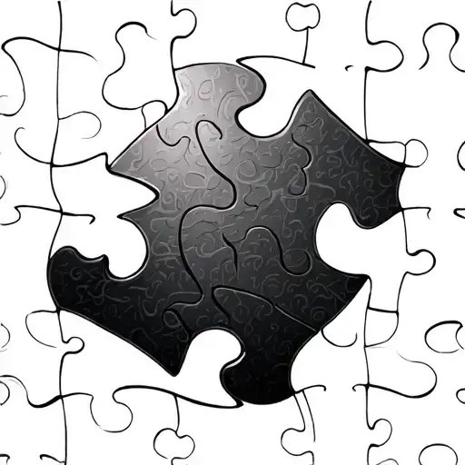 fine line jigsaw puzzle pieces tattoo design idea