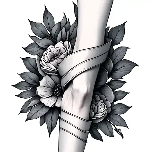 Wrap Around Ankle tattoo design idea
