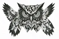owl on right arm cuff tattoo design idea