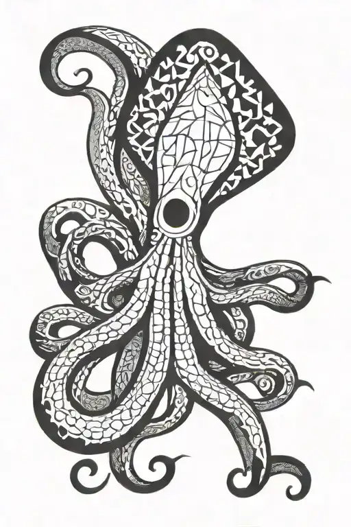 squid tattoo design idea