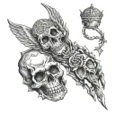 life and death tattoos on the knuckles tattoo design idea