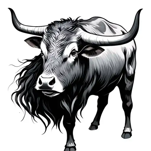 Japanese Ox tattoo design idea