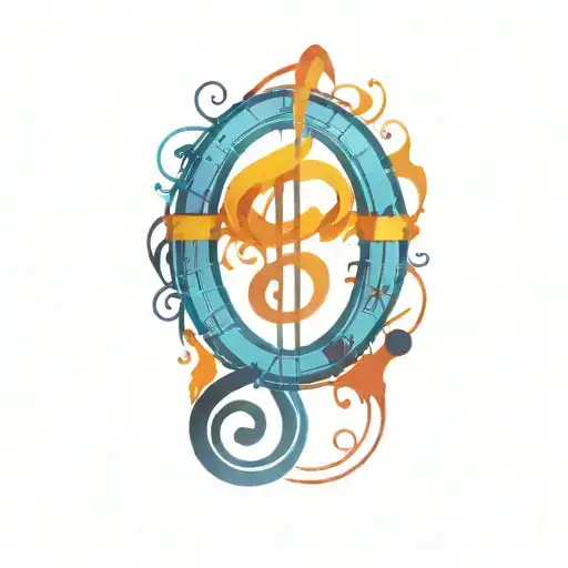 musical note tattoo design idea