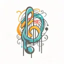 musical note tattoo design idea